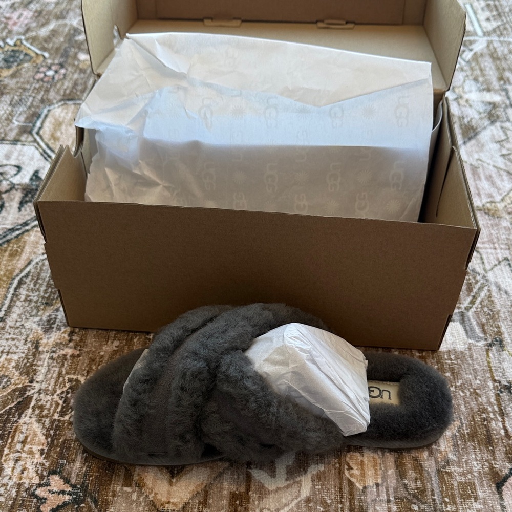 UGG Charcoal Scuffita Slippers